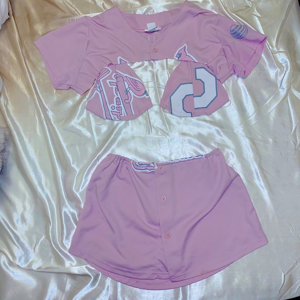 Reworked jersey skirt set